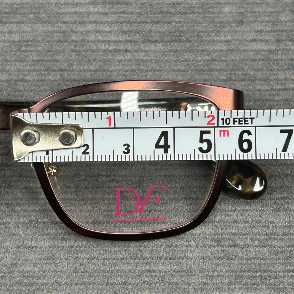 Diane von Furstenberg DVF8051 210 Burgundy Tortoise Y2k Eyeglasses 49-16-135